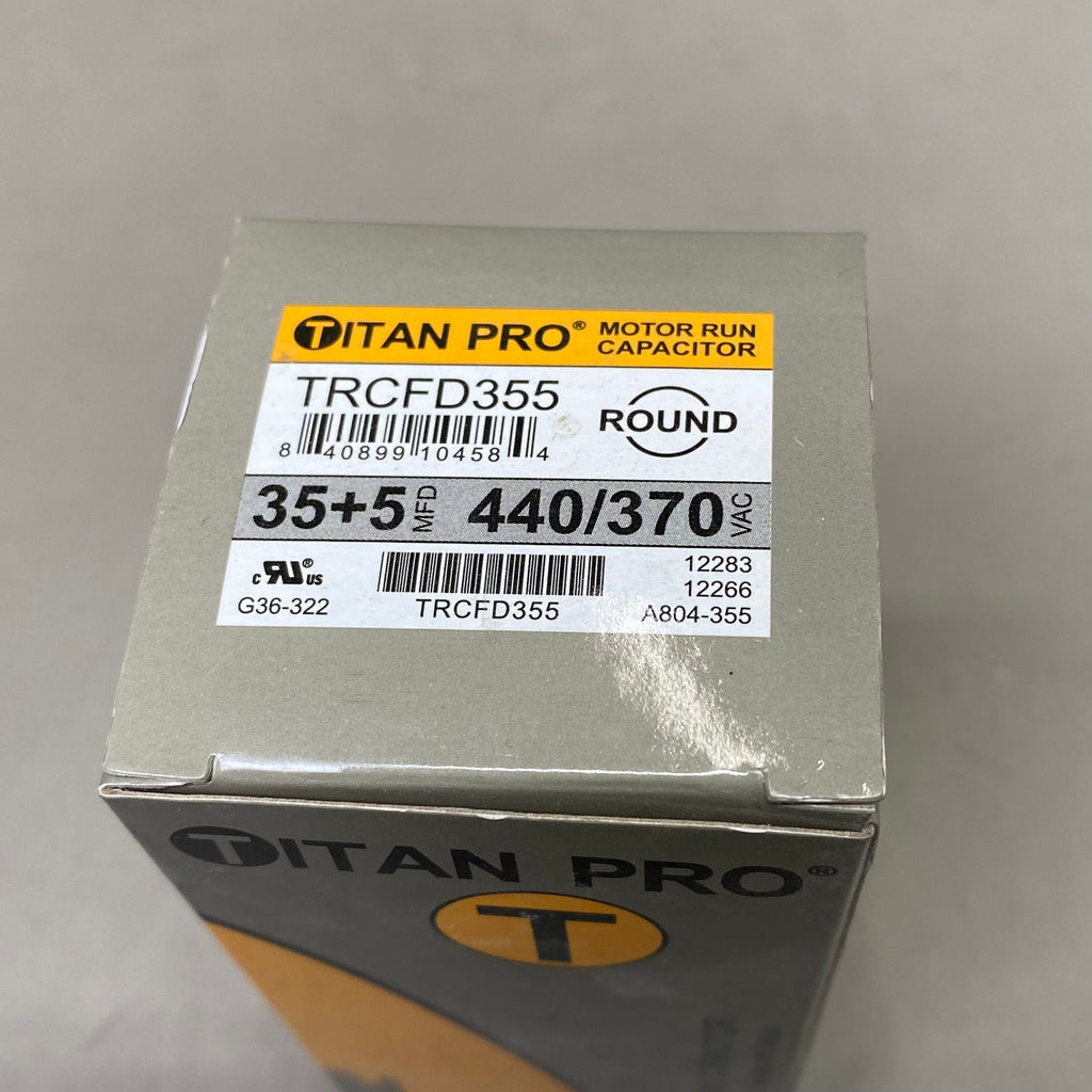 TITAN PRO Motor Run Capacitor 4.8"x2.2" Grey TRCFD355