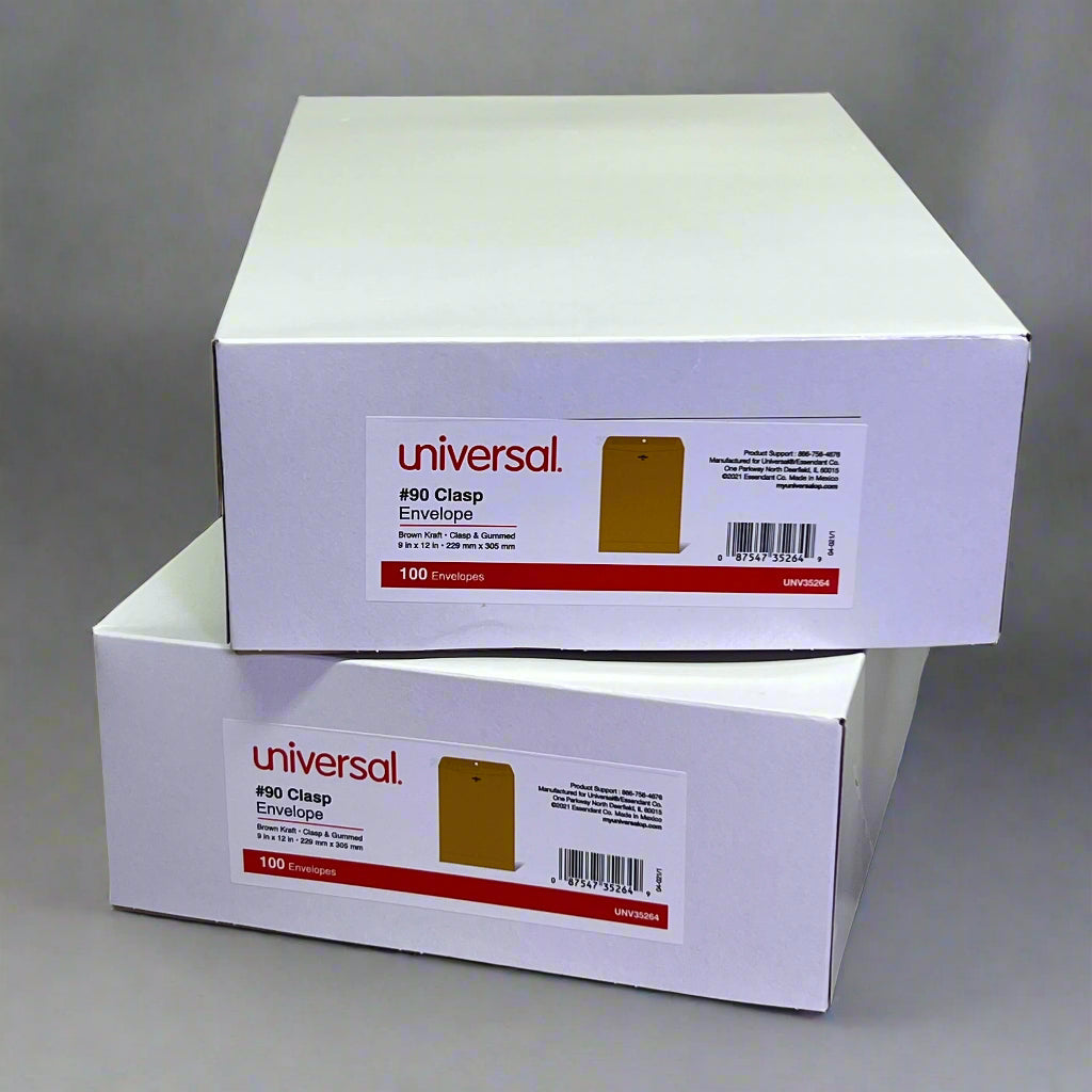 UNIVERSAL (200 ENVELOPES) Clasp Envelope Kraft #90 Yellow, 9"x12" UNV35264