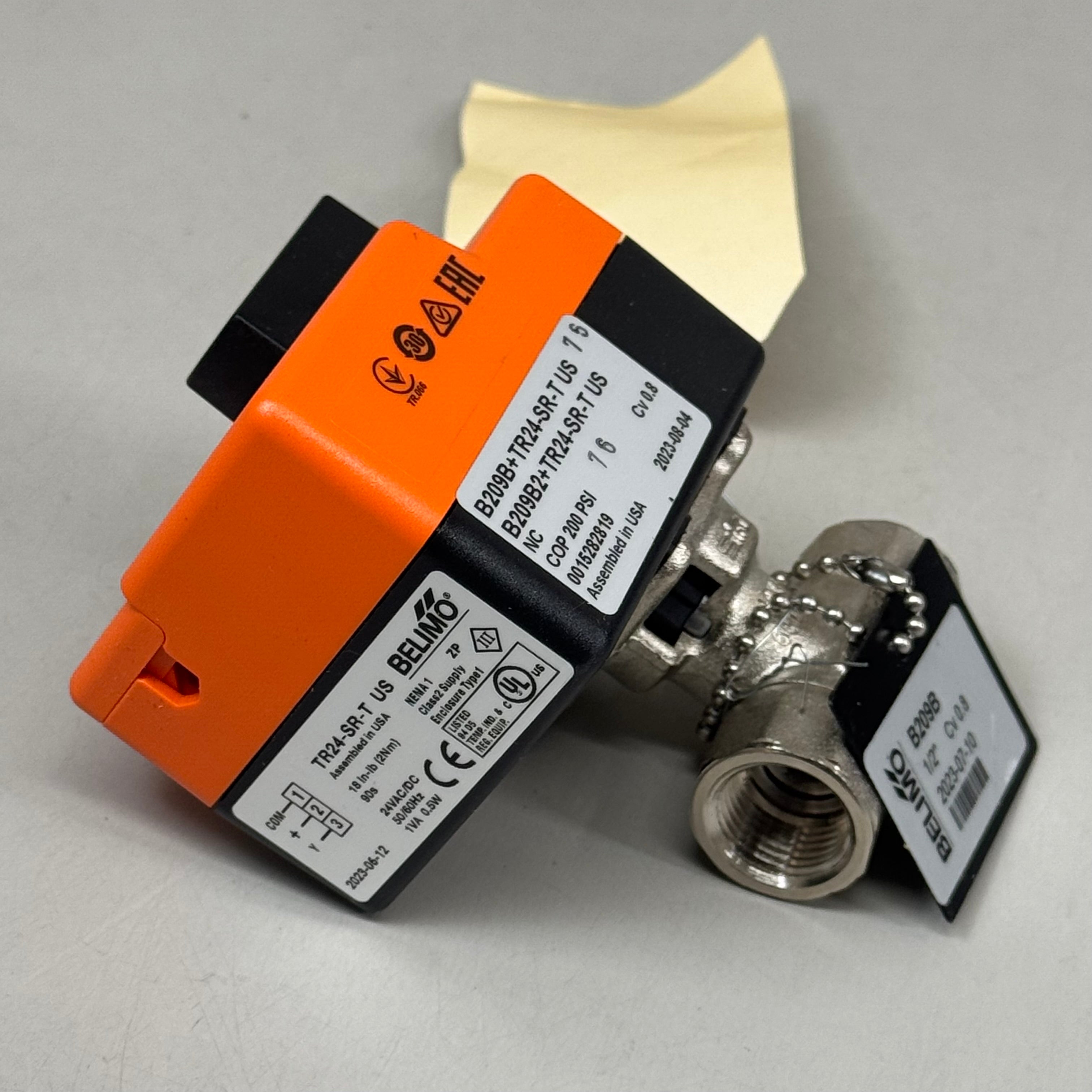 BELIMO Reheat Control Valve 2-Way 1/2"24VAC Cv0.8 2-10VDC 4-20mA B209B-TR24-SR-T