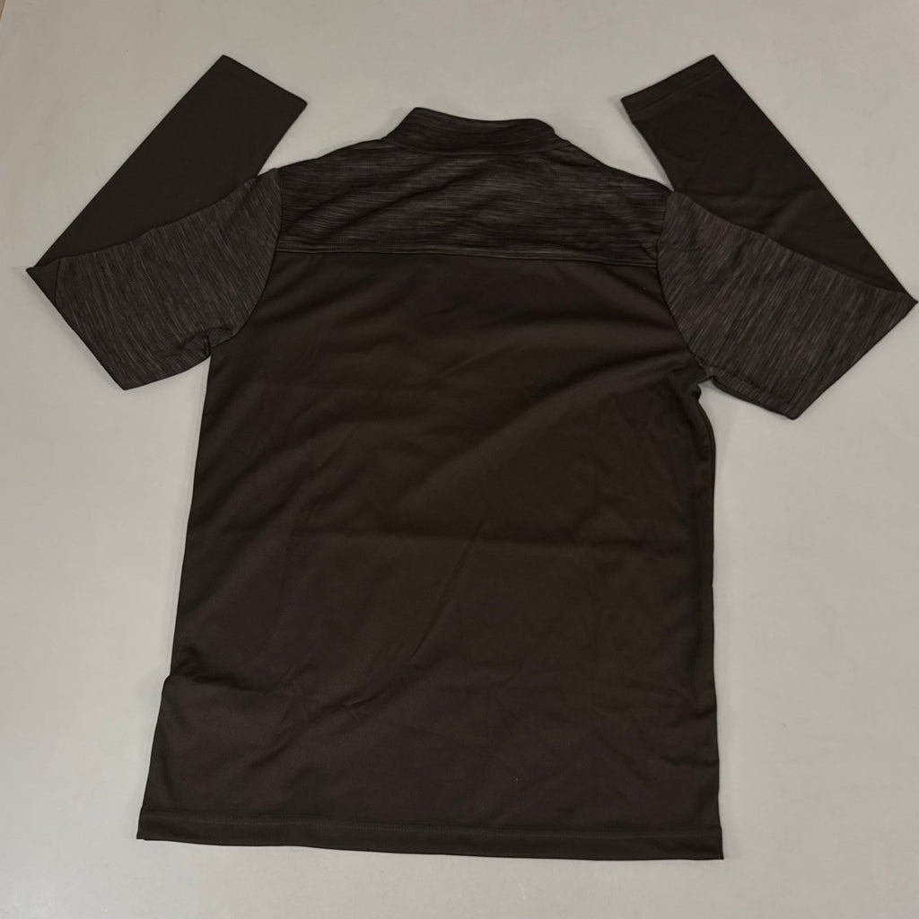 NFL Cleveland Browns Quarter Zip Pullover Shirt Long Sleeve M Brown 1802969