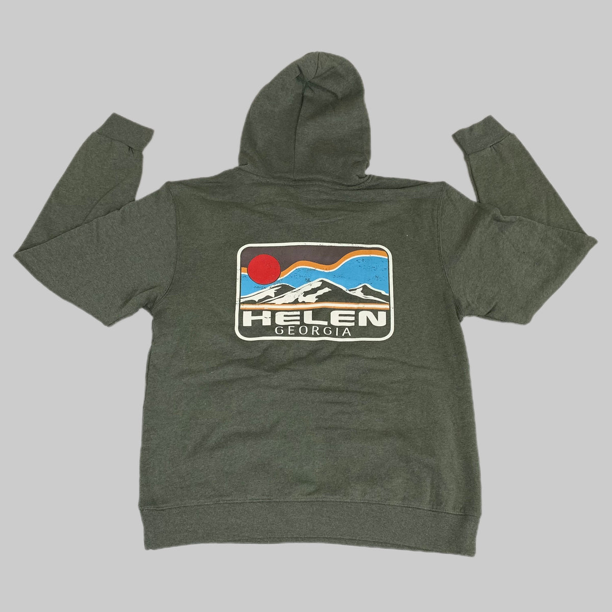 LONEROCK Helen Georgia Tie Hoodie Sz Medium Green