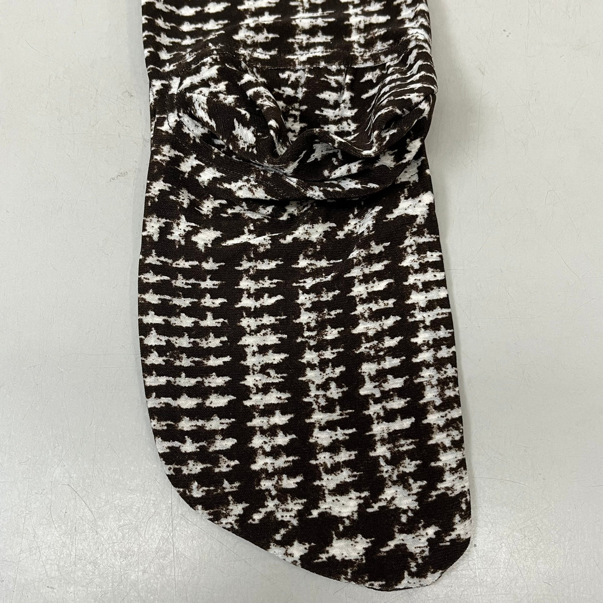 NORMA KAMALI Sleeve Open Back Catsuit Footsie Women's Sz M/38 Chocolate Plaid
