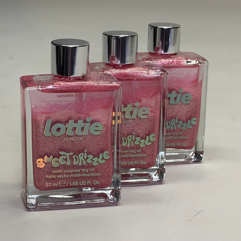 LOTTIE LONDON (3 PACK) Sweet Drizzle Body Oil 1.69 fl oz "Pink Shimmer" SPR021