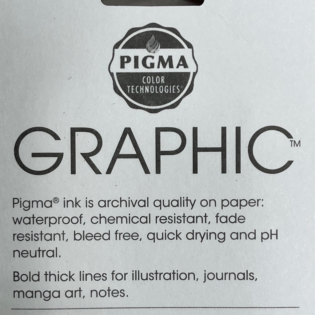 SAKURA (6-PACK) Pigma Graphic Pens, Archival Ink 1mm, 2mm, 3mm Black 38881