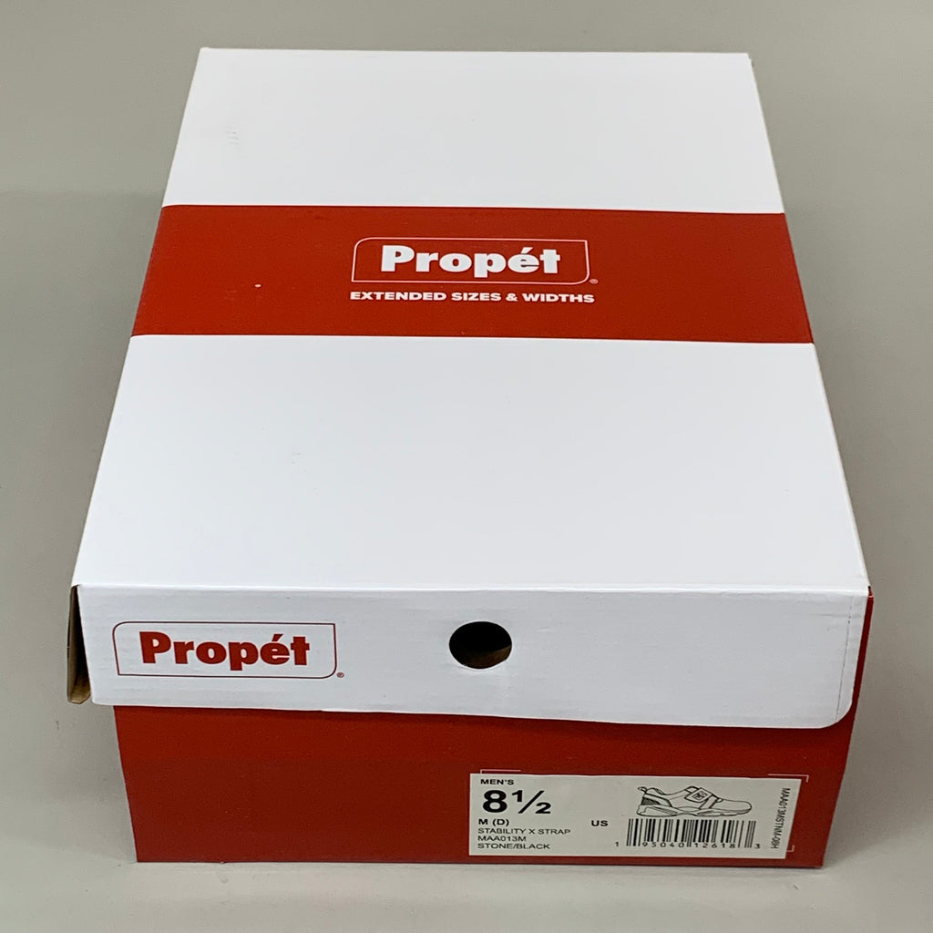 PROPET Stability X Strap Sneaker Shoes Men's SZ 8.5 Stone/Black MAA013MSTNM-08H