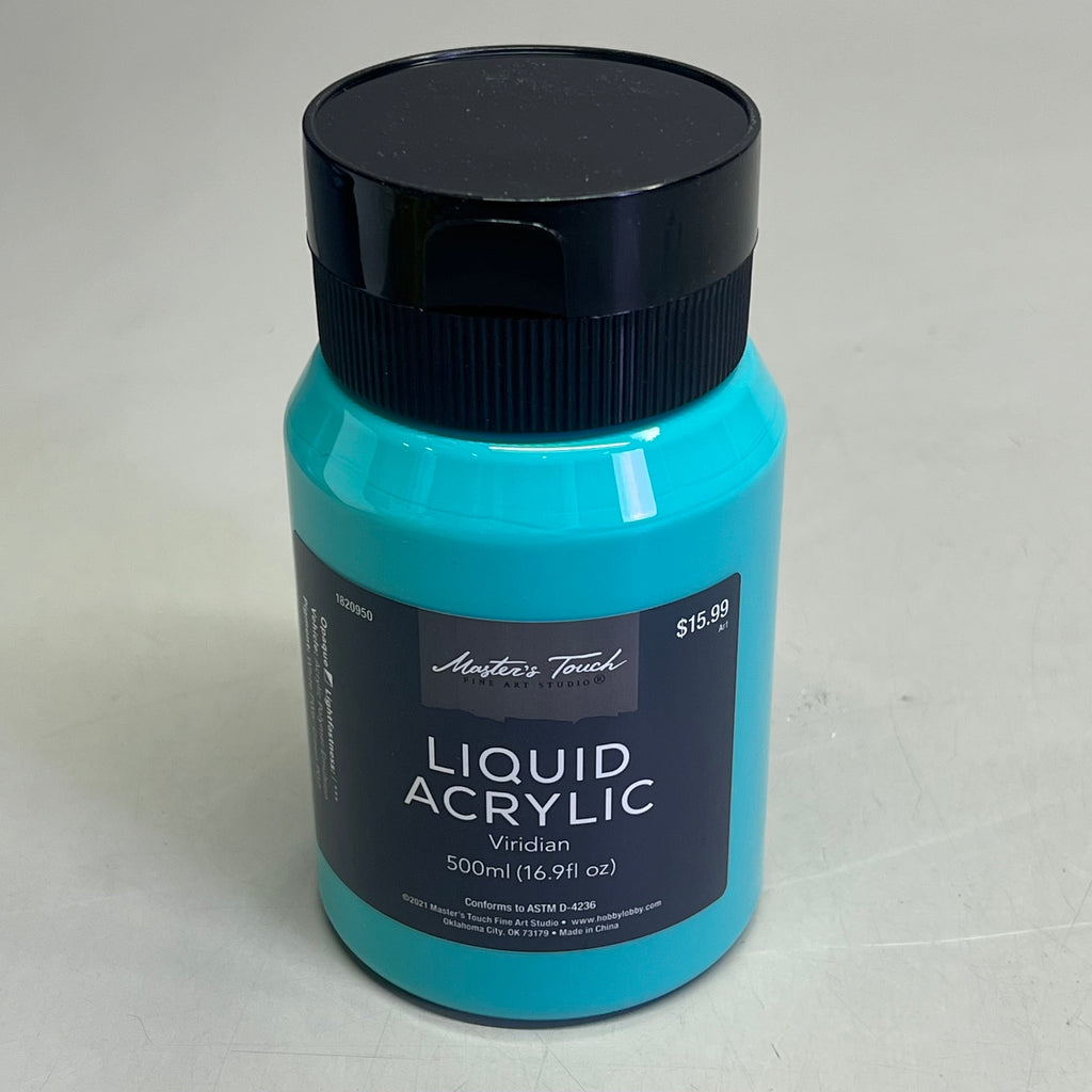 MASTERS TOUCH (2 PACK) Liquid Acrylic Artist Paint 16.9 oz Viridian 1820950