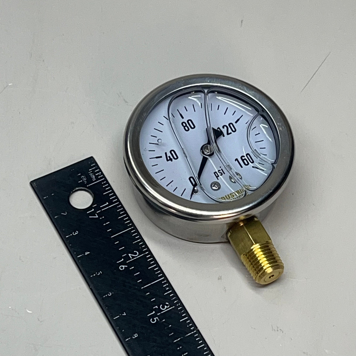 INDUSTRIAL CHOICE Stainless Steel Pressure Gauge 0-160 PSI 2.5" LS-160-2.5-SS-4