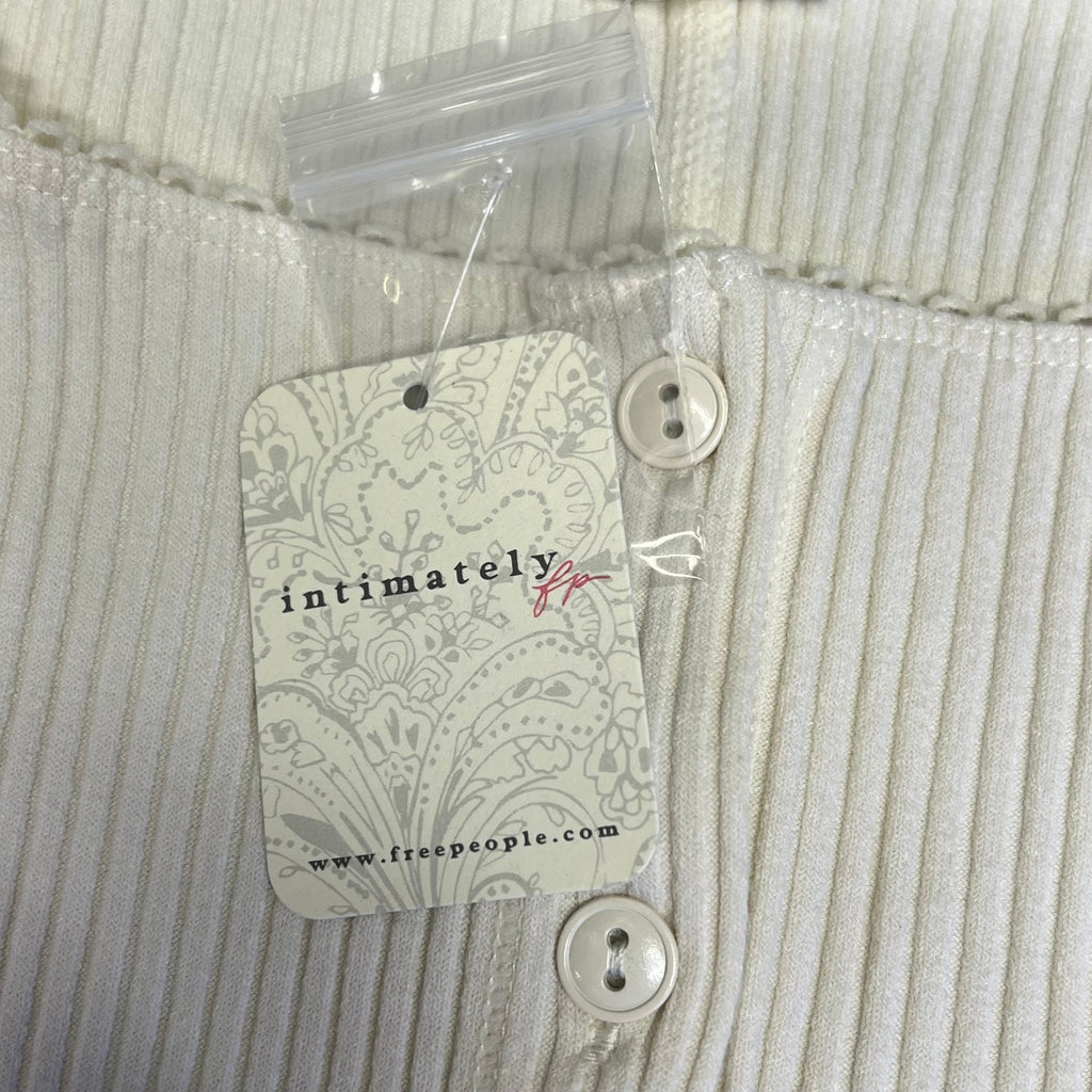 FREE PEOPLE Ribbed Cap Sleeve Most Wanted Cardi Women's Sz S Ivory 92736032