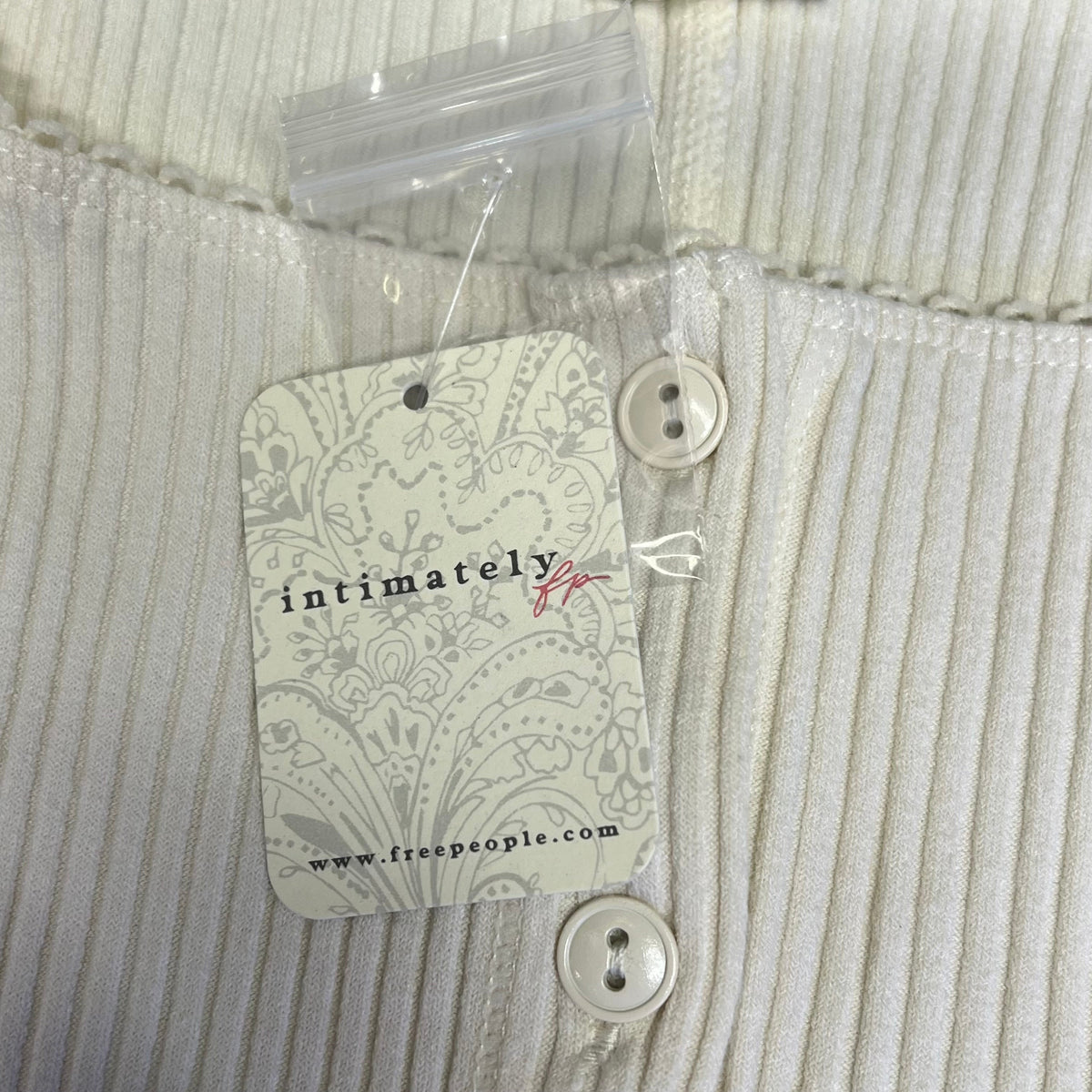 FREE PEOPLE Ribbed Cap Sleeve Most Wanted Cardi Women's Sz S Ivory 92736032
