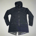 BARO Hooded Zip Closure Waterproof Drywear Long Trench Coat Unisex Sz M Black