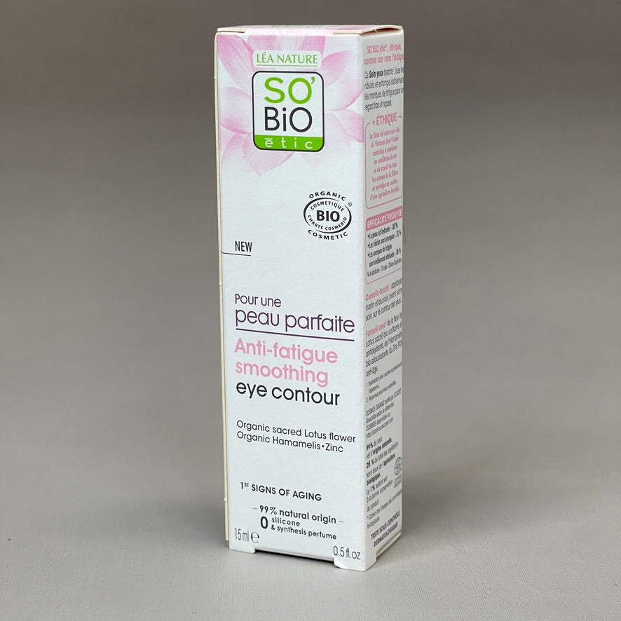 SO BIO ETIC (3-PACK) Anti-fatigue Smoothing Eye Contour .5 OZ (New)