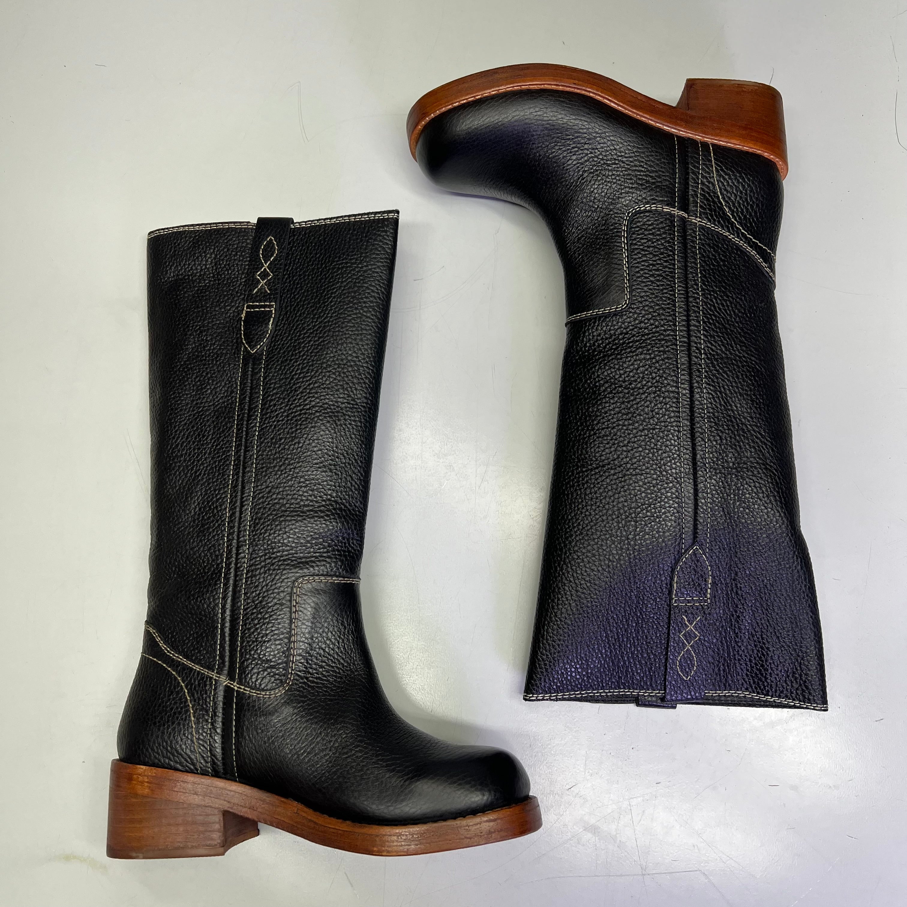 FREE PEOPLE Blaze Pull On Boot Women's Sz 6 Victorian Black Leather 88905880