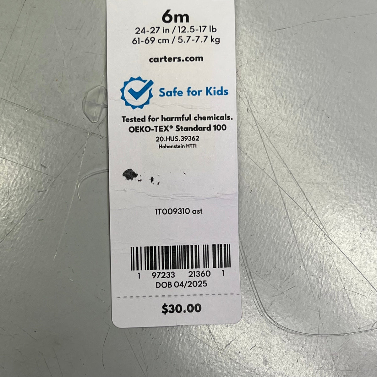 CARTERS (5 PIECE SET) Milk & Cookie - Animal Bodysuit Baby Boys Sz 6M Blue/White