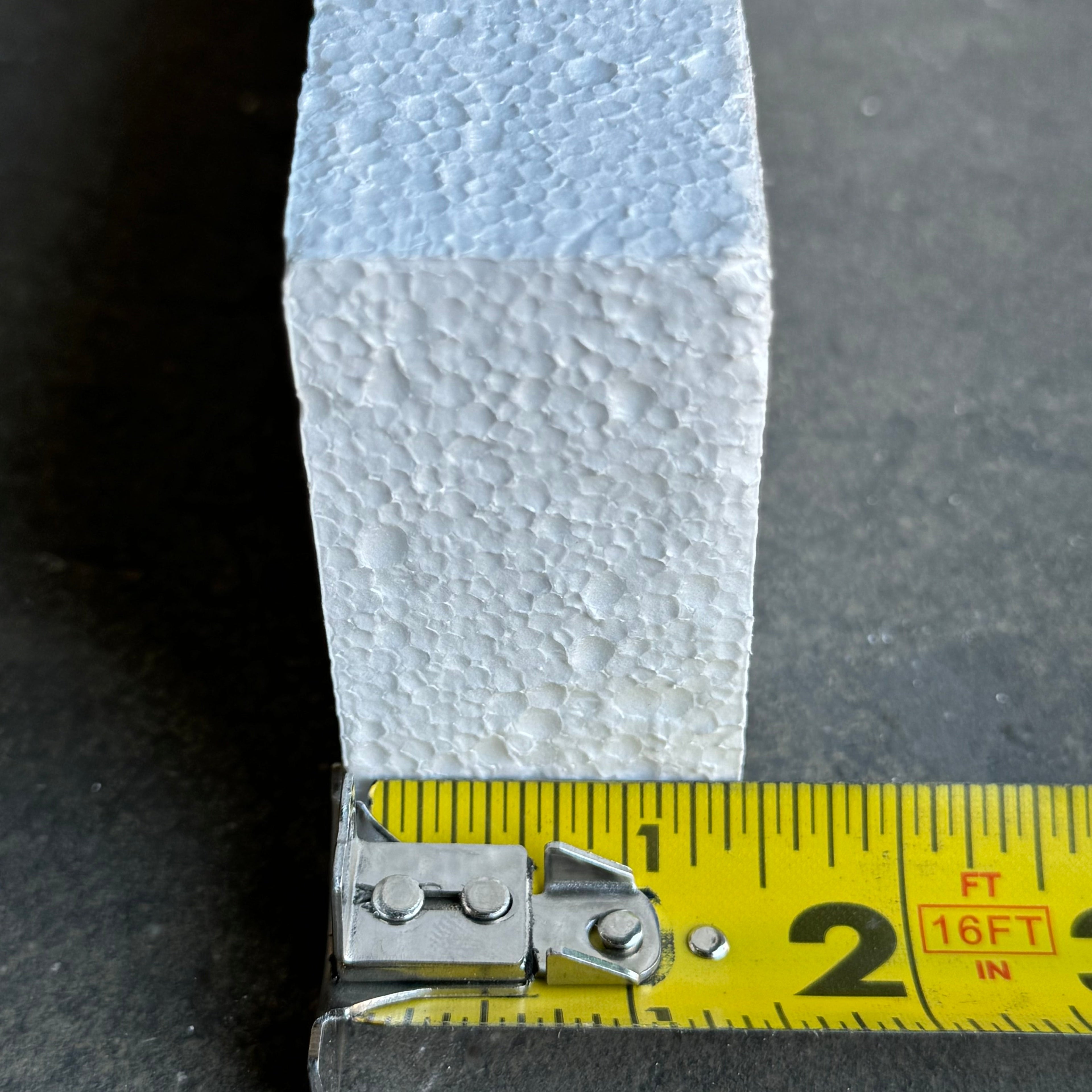ZA@ NUCOR 168PK Rectangular Styrofoam 23”Lx3”Wx1-1/2”T White
