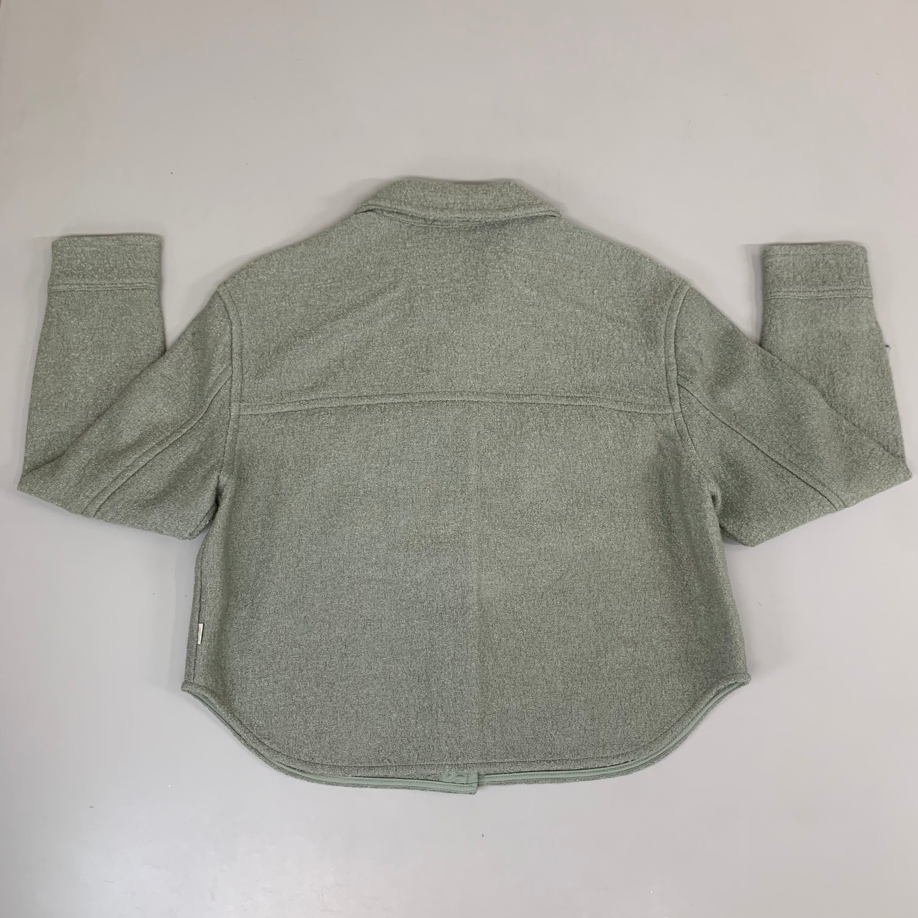 LEVI'S Front Button Cropped Jacket W/ Laydown Collar Women's Medium Tea Green 595450040