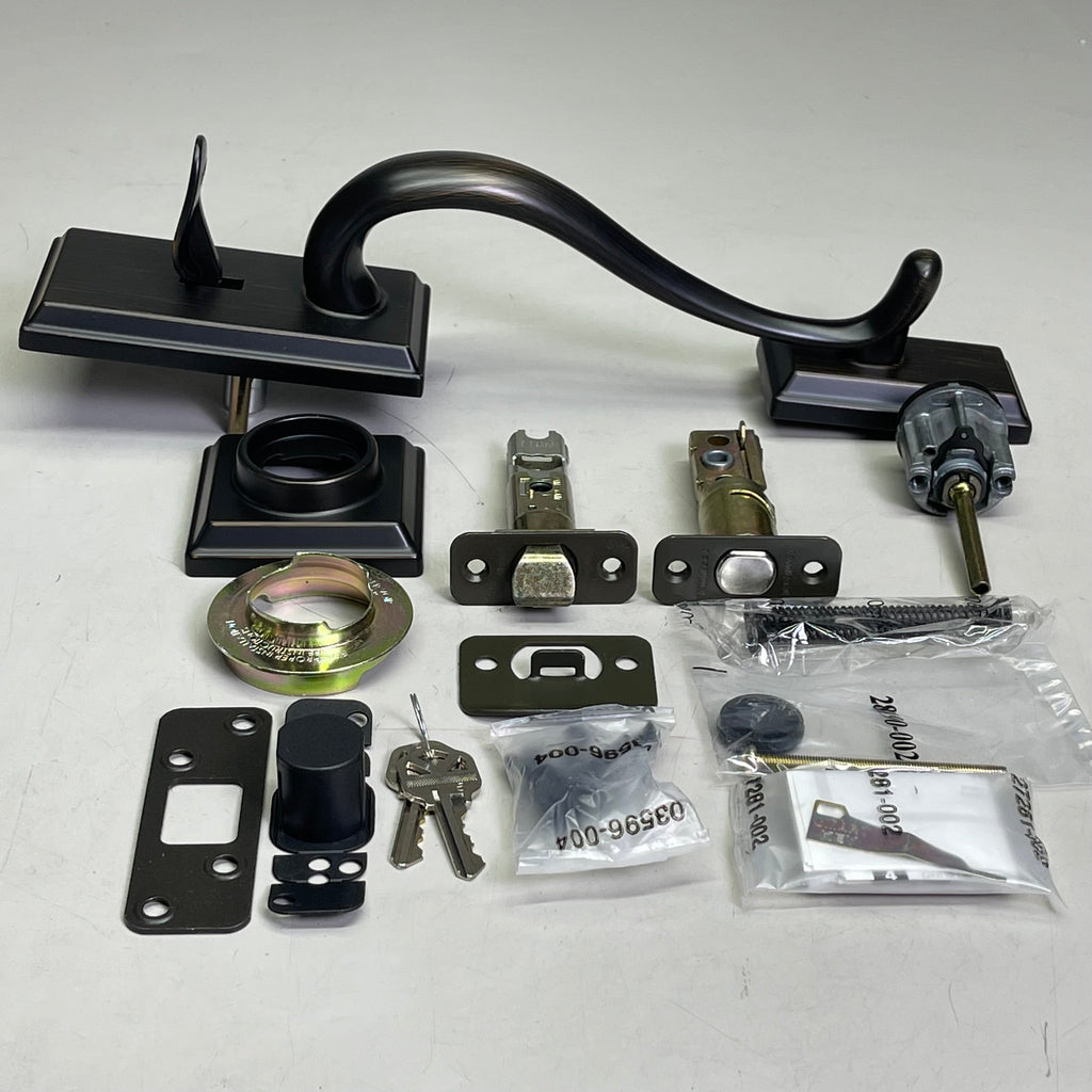 KWIKSET Hawthorne Handle Set Single Cylinder SmartKey Venetian Bronze 98001-177