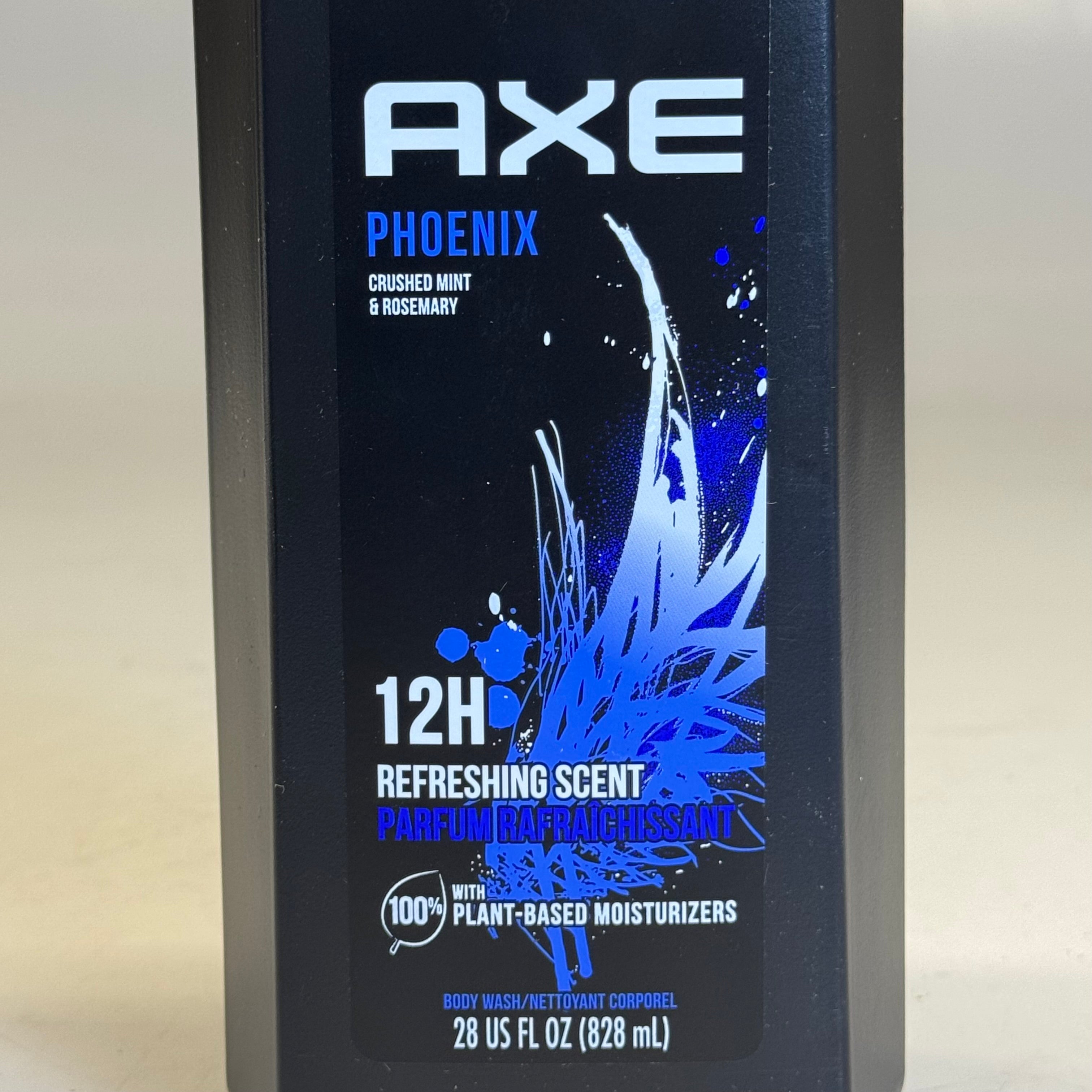 AXE Crushed Mint & Rosemary Body Wash (2 Pack) 12H 28fl oz Sz 3” W x 9” H