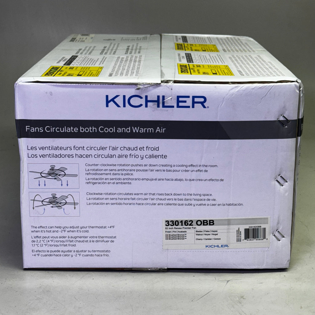 KICHLER Renew Premier Fan Sz 52", Oil Brushed Bronze 330162OBB