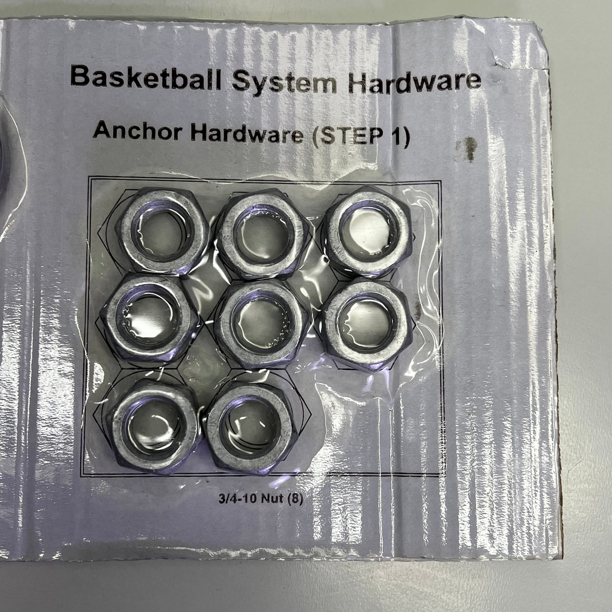 SNAPSPORTS Basketball Anchor Kit System W/ Hardware  9"x9" Black 8008-SL