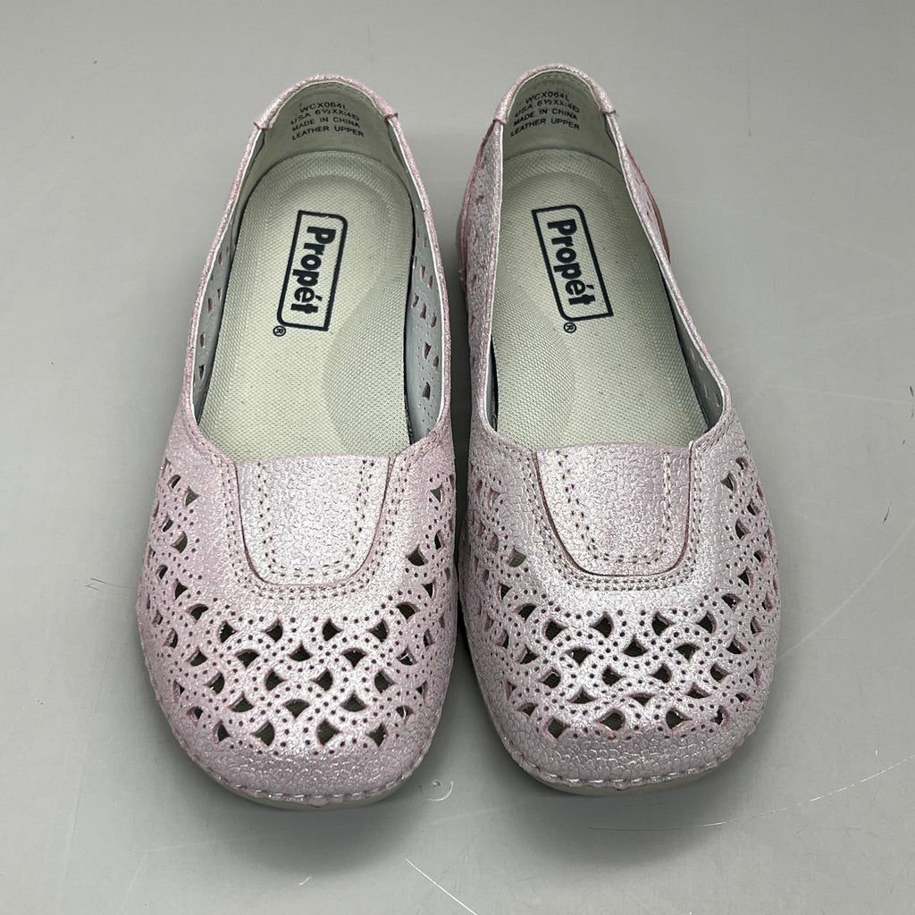 PROPET Cabrini Full Grain Leather Arch Support Women Sz 6.5 XX(4E) Blush WCX064L