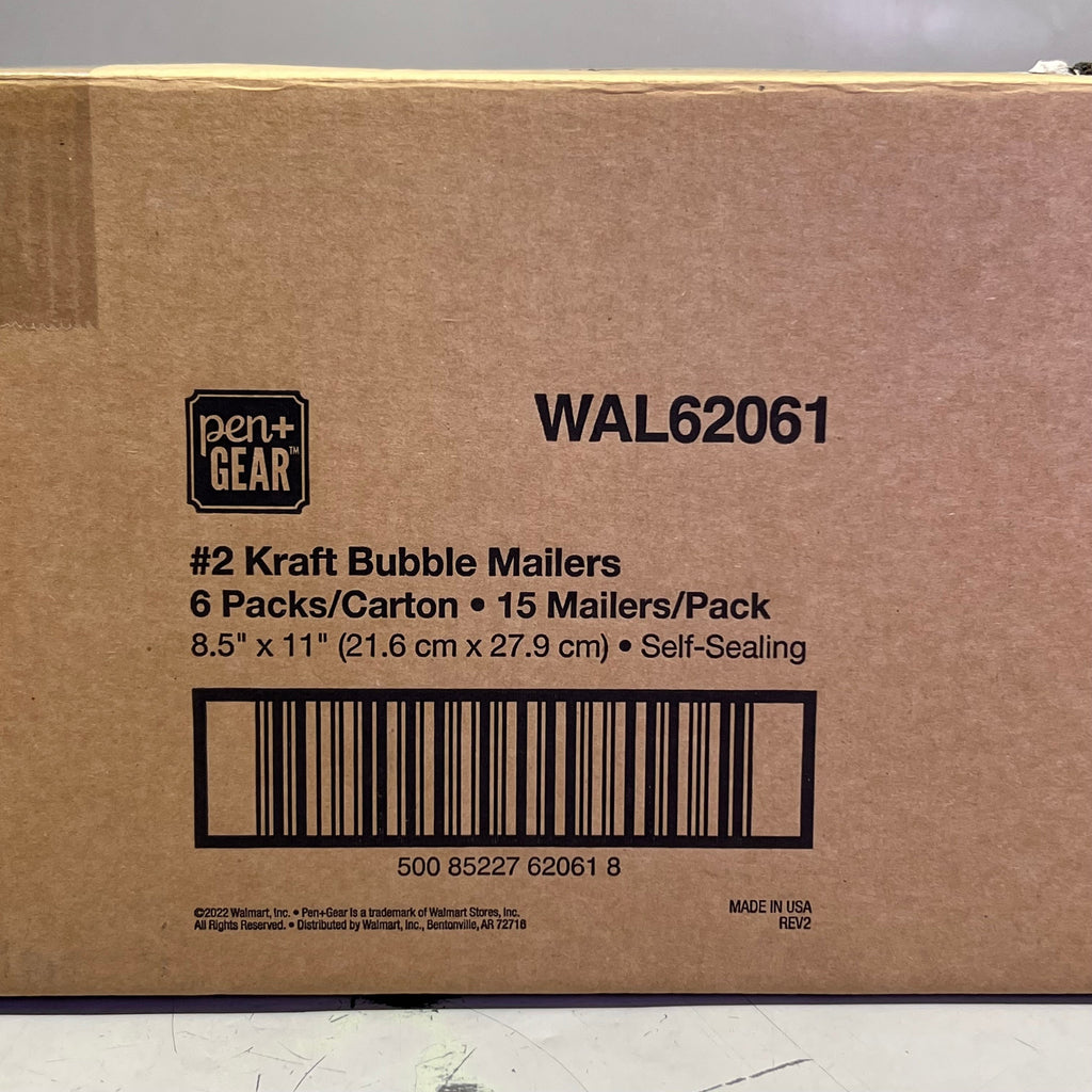 PEN+GEAR (90 Count) #2 Kraft Bubble Mailer 8.5" x 11" Yellow WAL62061