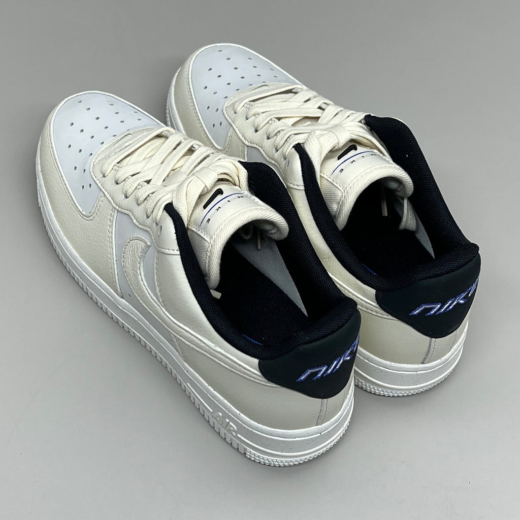 NIKE Air Force 1 07' LX Leather Shoes Sz Women's 9 Sail/Coconut Milk-Black DZ2708 101