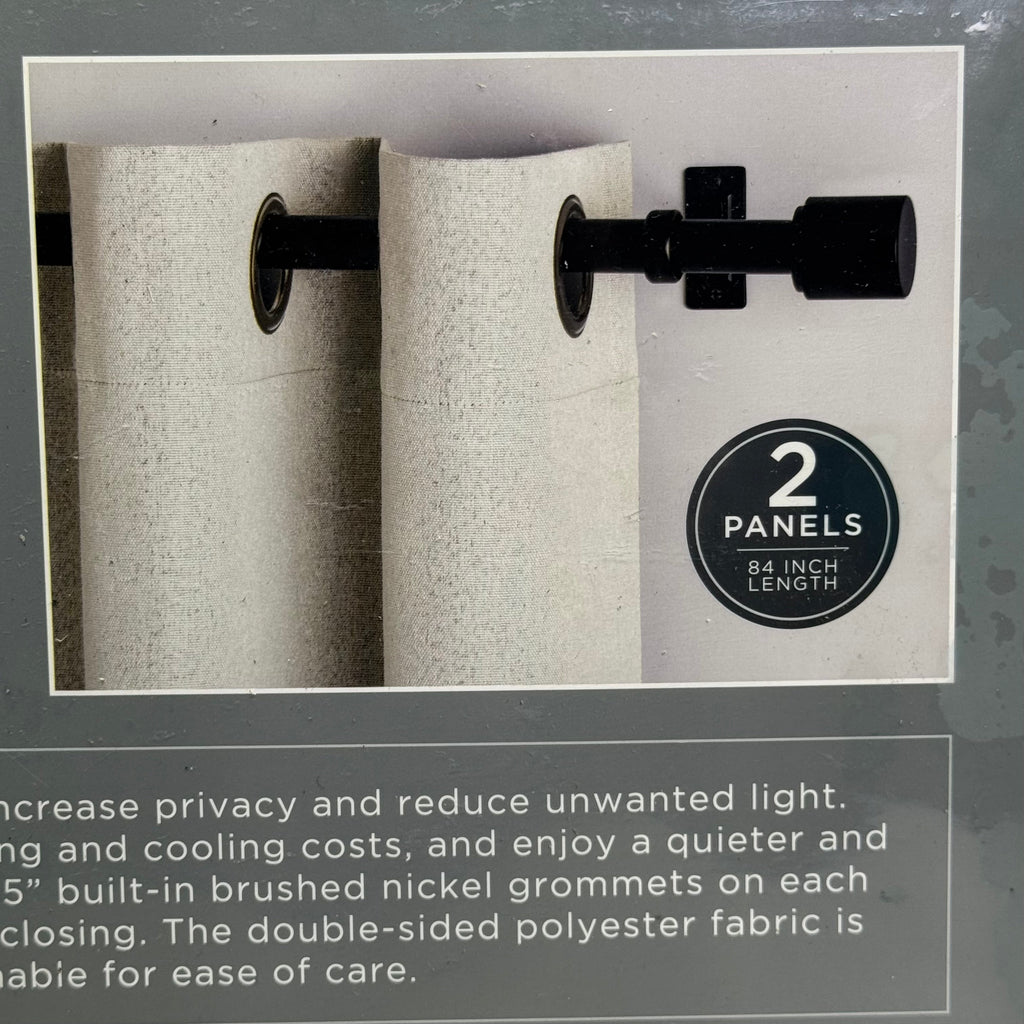 MEMBER'S MARK Window Panel Pair 100" W x 84" L, Light Grey