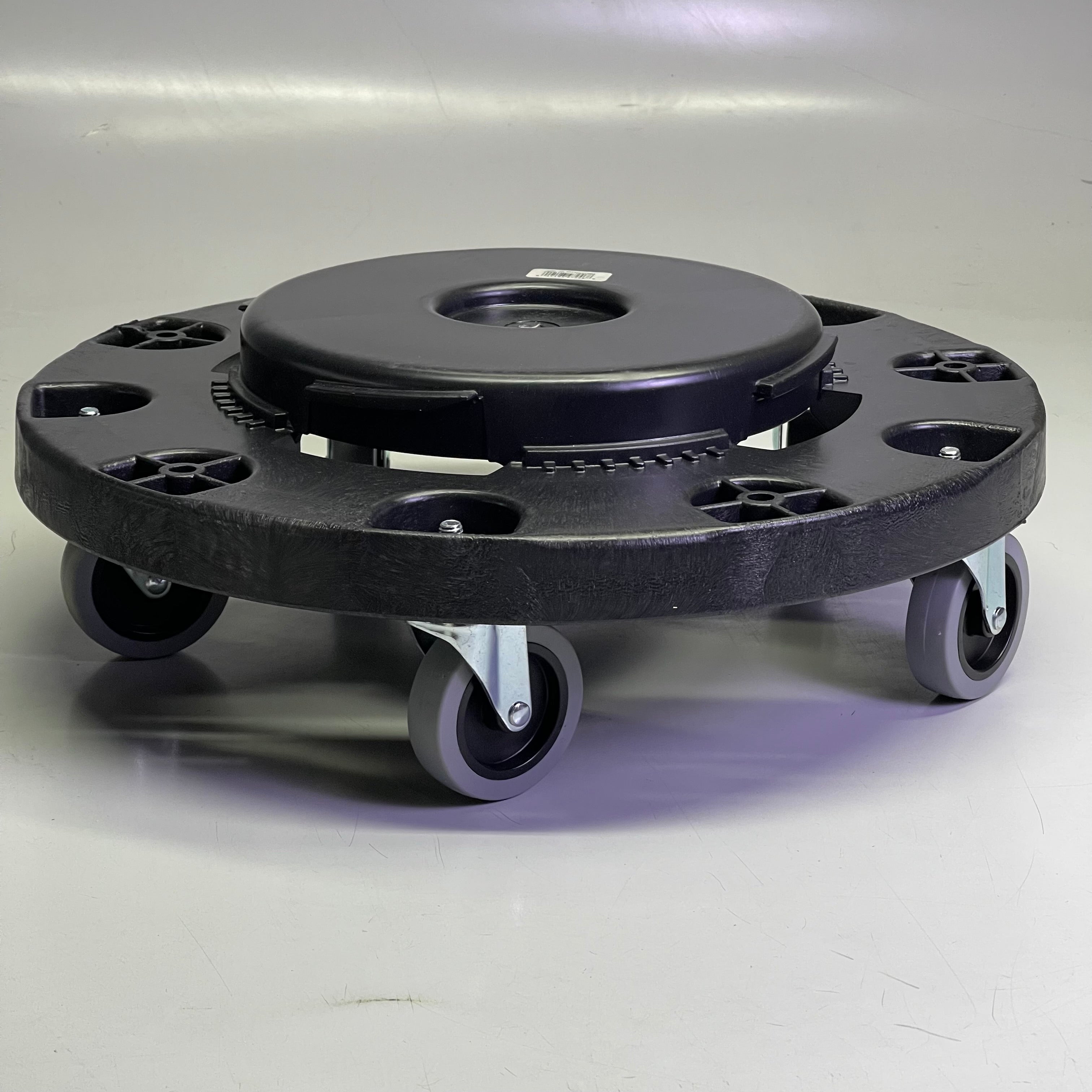CARLISLE Bronco Round Trash Can Dolly W/ Replaceable Casters 18" Dia x 6" H 3691003