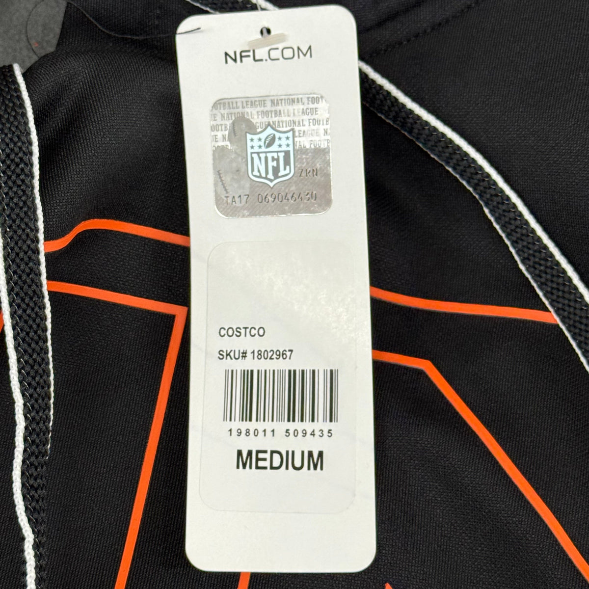 NFL Cincinnati  Bengals Hoodie AFC North Sweatshirt Pullover SZ M Black 1802967