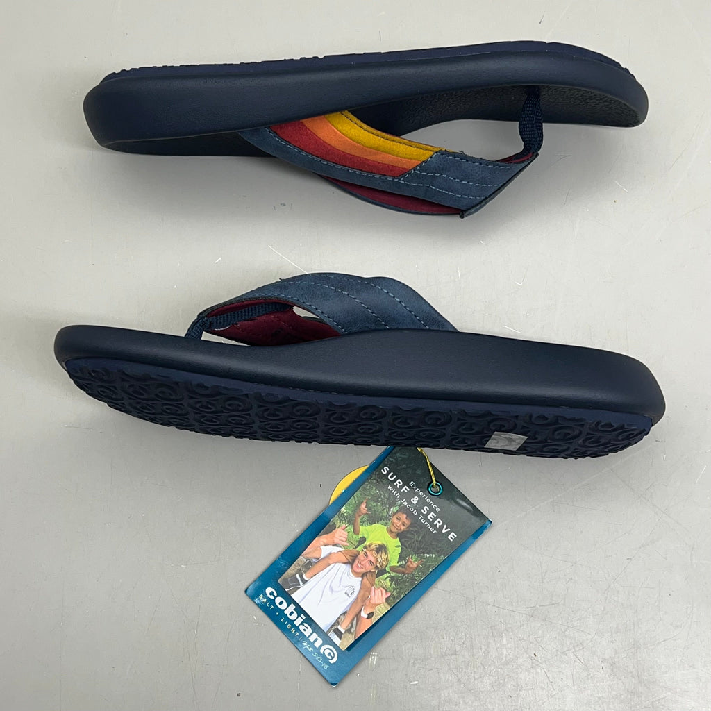 COBIAN Kandui Synthetic Leather Strap Sandals Men's Sz 8, EU 39.5 Navy KAN25-410-8
