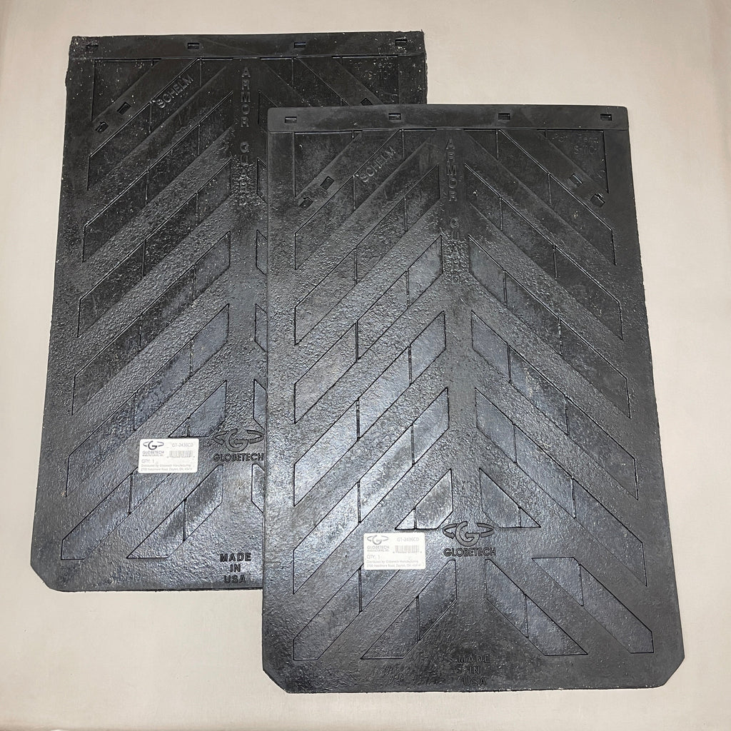 GLOBETECH 2-PACK! Rubber Mud Flaps 24" W x 36" L Black 2436CD (New)