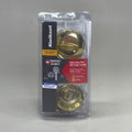 KWIKSET SmartKey Security Polished Brass Single Cylinder Deadbolt 96600-747