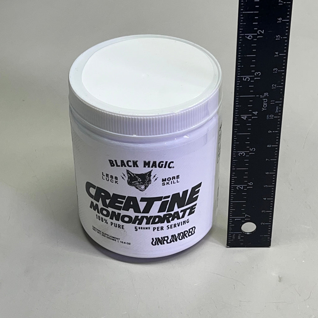 BLACK MAGIC Creatine Monohydrate 100% Pure 5G Per Serving BB 01/27 60 Servings