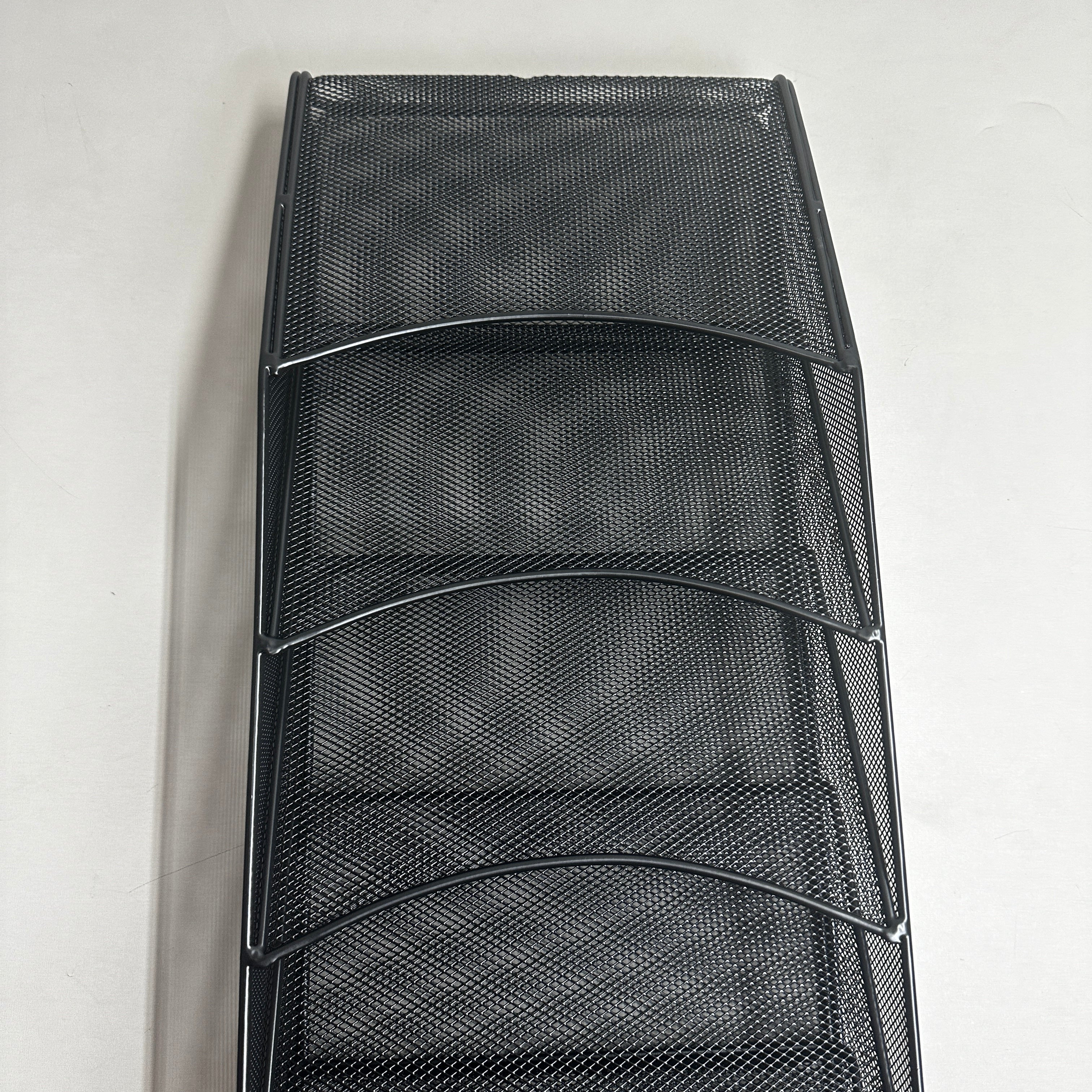 SAFCO 9 Pocket Mesh Literature Magazine Rack Onyx Black