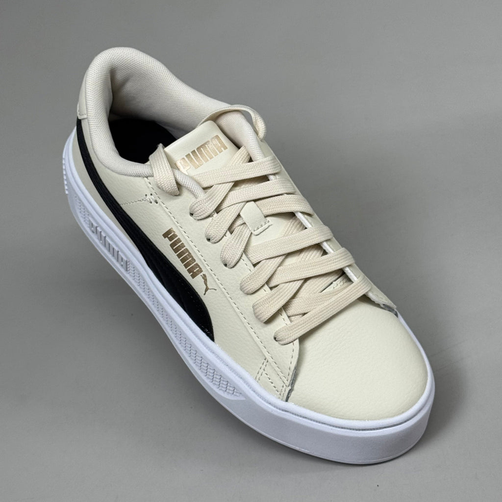 PUMA v3 Smash Platform Sneaker Lace-Up Women's Sz 9 Alpine Snow/Black/Gold