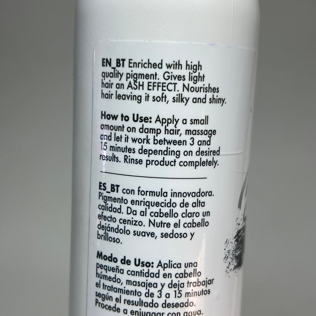 ARTISTAS A LA OBRA Black Treatment/Mask & Toner Ash Color Effect 8 Fl Oz