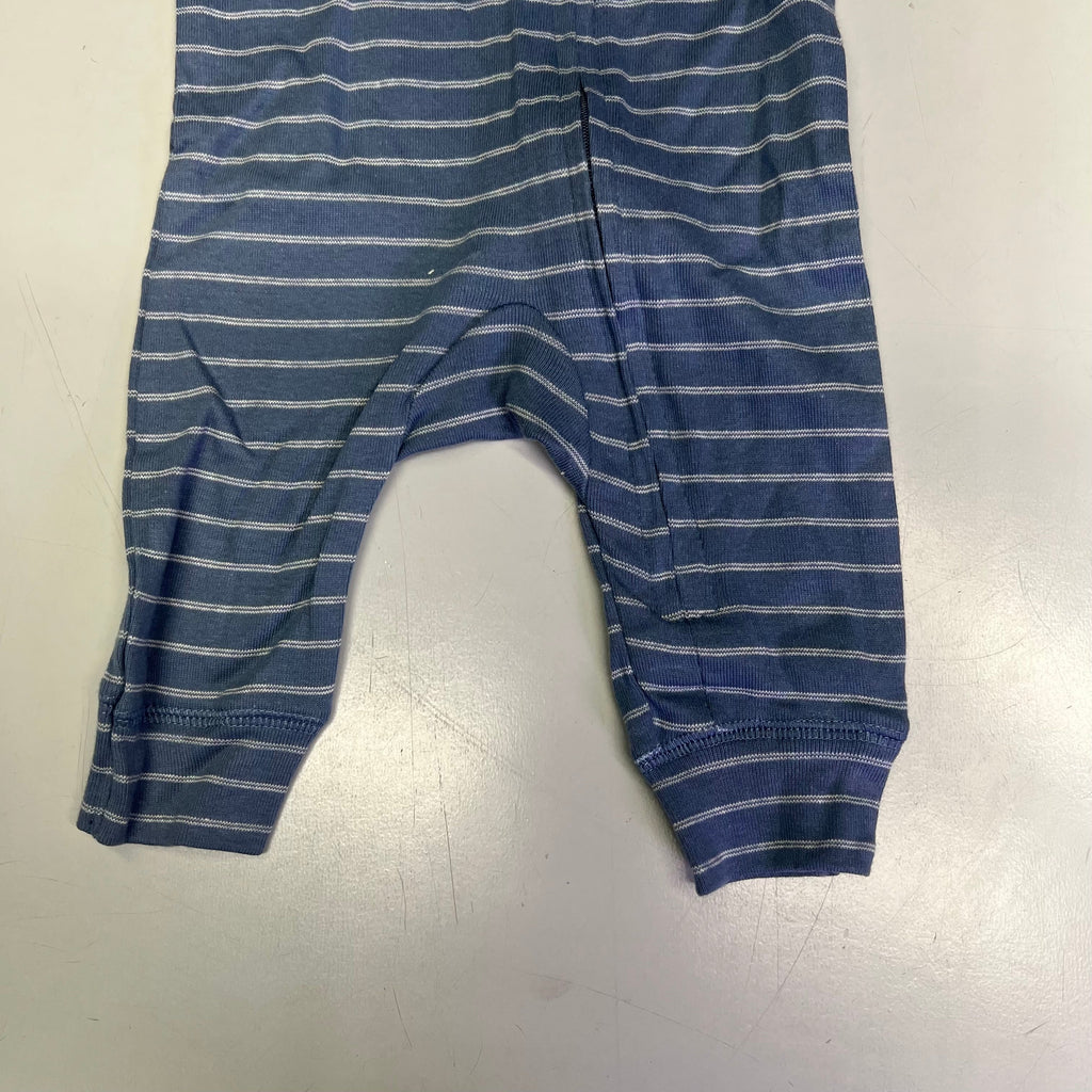 CARTERS (SET OF 2) Soft Farmhouse Pattern Body Suit Baby Boy Sz 9M Blue/White