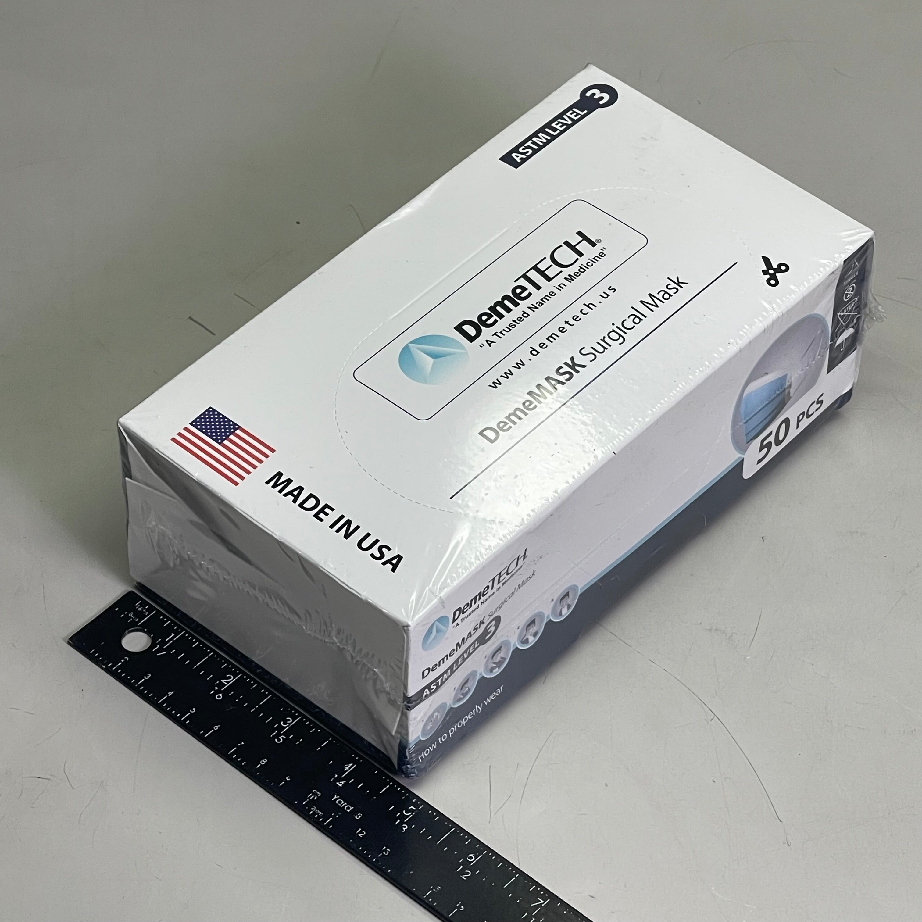 DEMETECH (50 PACK) DemeMASK Surgical Mask ASTM Level 3 Protective DT-MSK-003