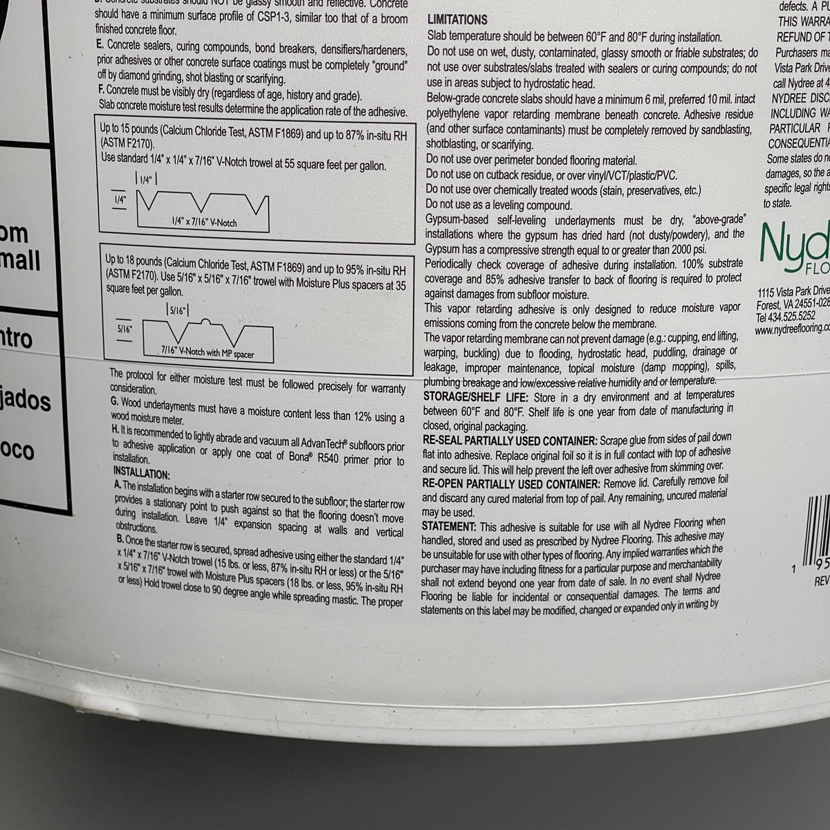 NYDREE Flooring Adhesive 4 Gallons SB1587