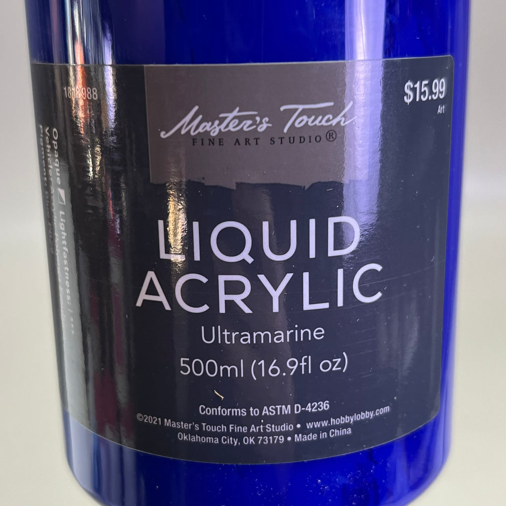 MASTERS TOUCH (2 PACK) Liquid Acrylic Artist Paint 16.9fl oz Ultramarine 1818988