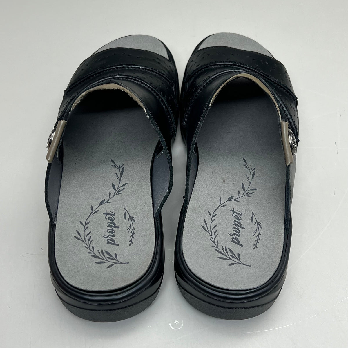 PROPET Gertie Supportive Sandal Orthotic Women's Sz 10.5 X(2E) Black WSO041L