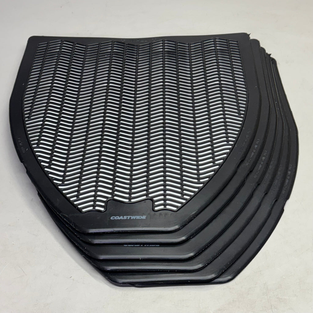 COASTWIDE PROFESSIONAL (6 Pcs) Urinal Floor Mat 20" x 17.5" Black