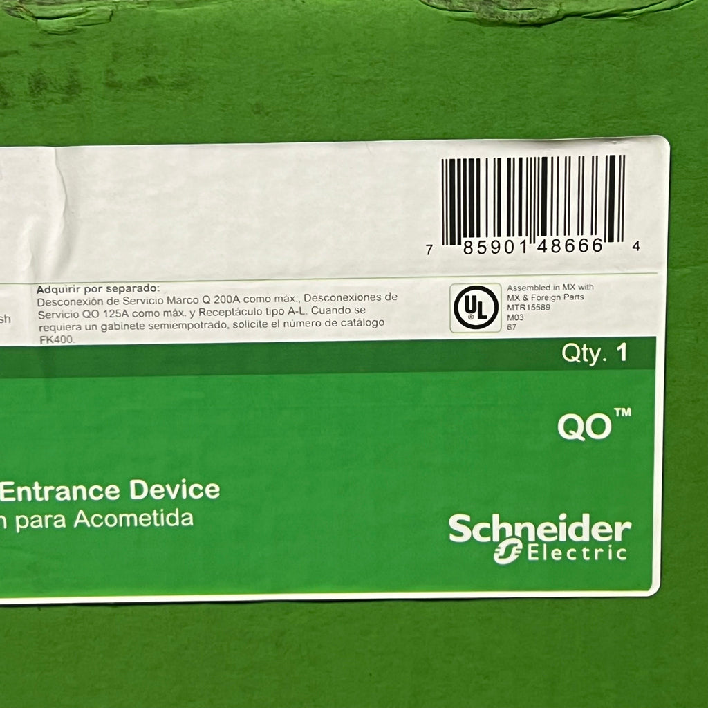 SCHNEIDER ELECTRIC Combination Service Entrance Device Sz 28.5" W X 41.5" H