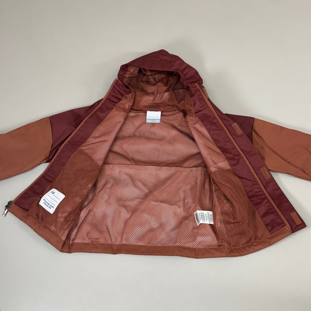 COLUMBIA Hikebound Jacket Waterproof Breathable Omni-Tech Youth XXS Spice Auburn