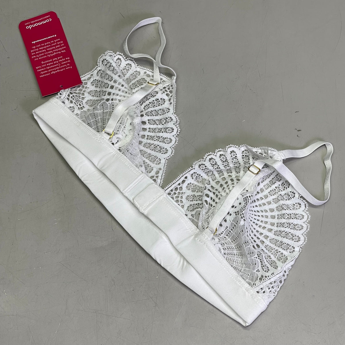 COMMANDO Butter + Lace Bralette Small White GEO500WHT