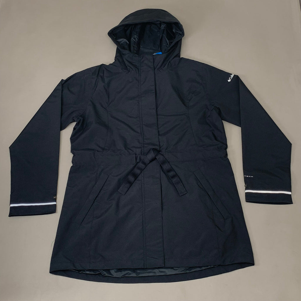 COLUMBIA Versatile Here & There Trench II Jacket Women's Sz L Black WL2409-010