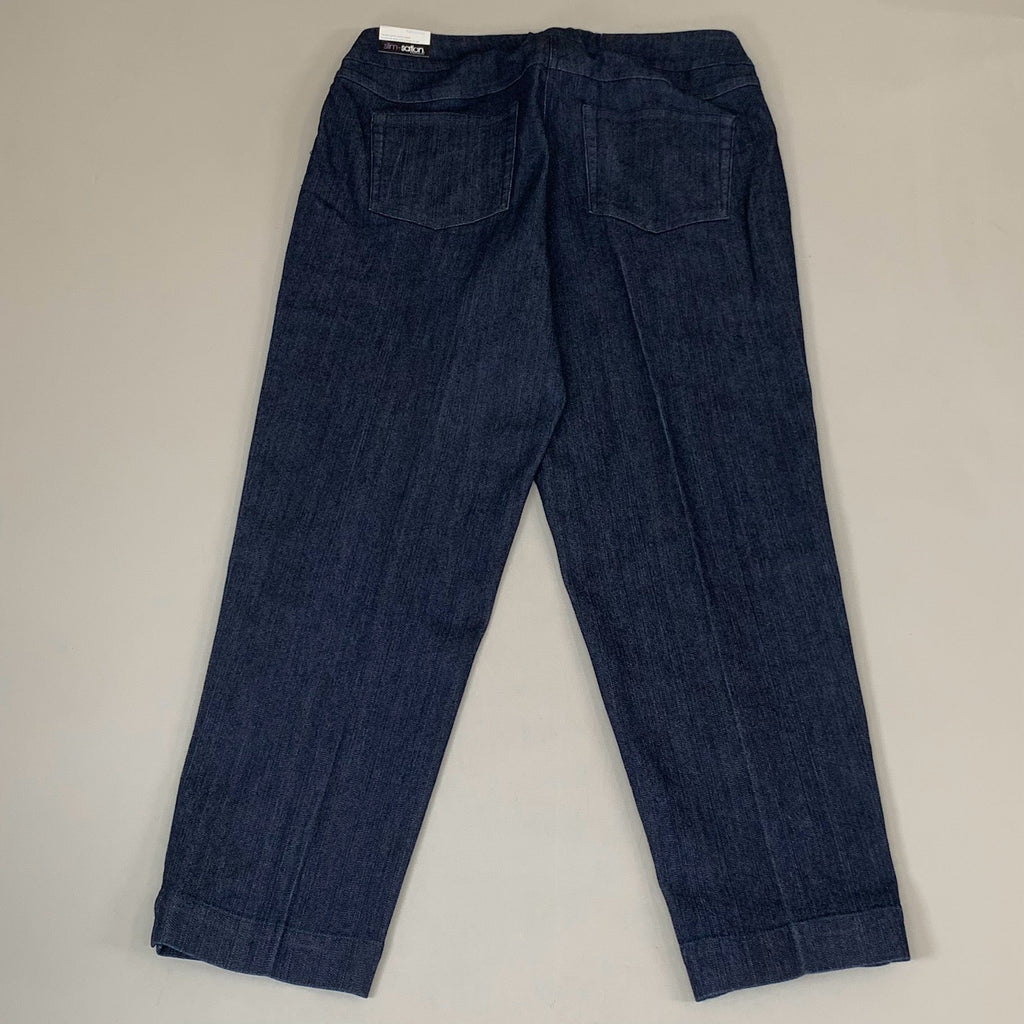 MULTIPLES Ankle Pants Petite Women's Sz 12 Denim M2623P