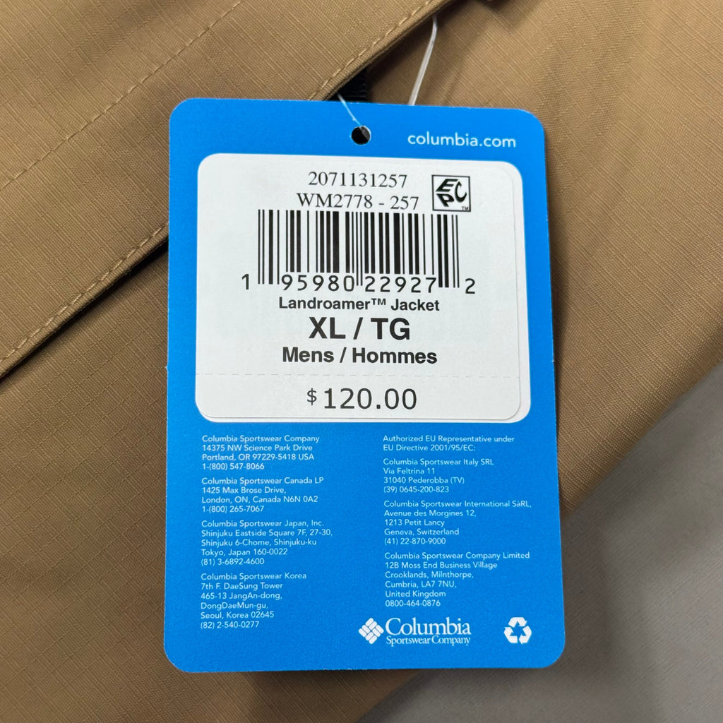 COLUMBIA Waterproof Breathable Landroamer Jacket Men's Sz XL Delta WM2778-257