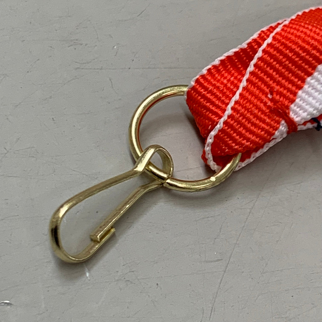 (100 PACK) Lanyard Red White Blue 17" Gold Hook