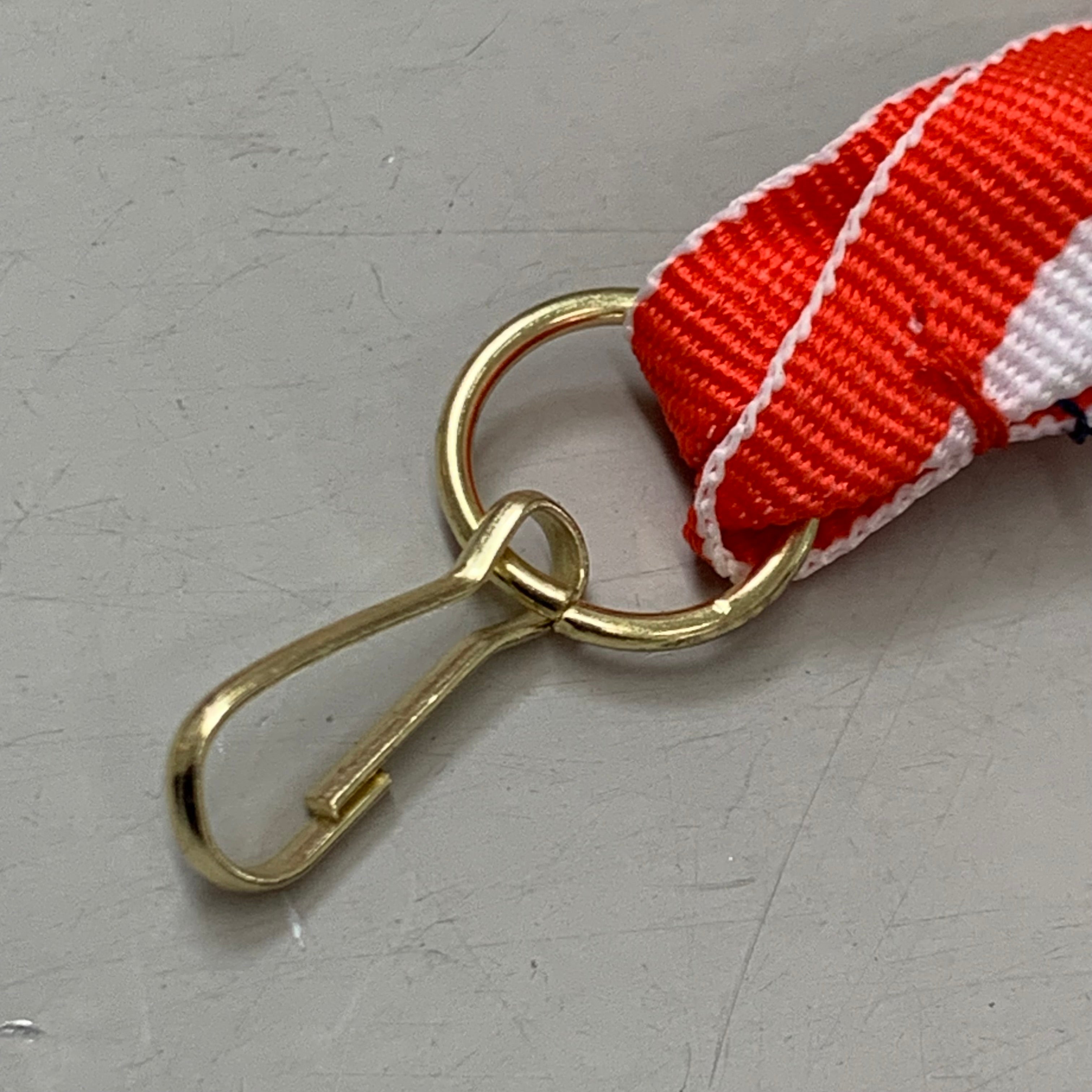 (100 PACK) Lanyard Red White Blue 17" Gold Hook